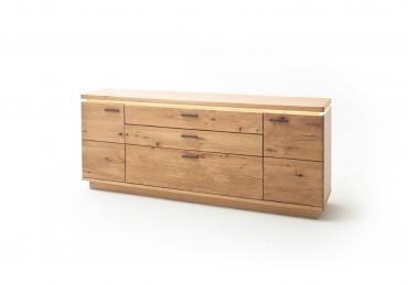 Sideboard BARCELONA T02  2 Türen/3 Schubkästen/Balkeneiche Bianco/Eiche  Bianco geölt